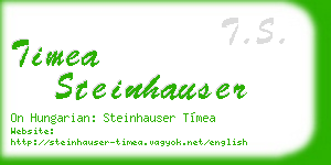 timea steinhauser business card